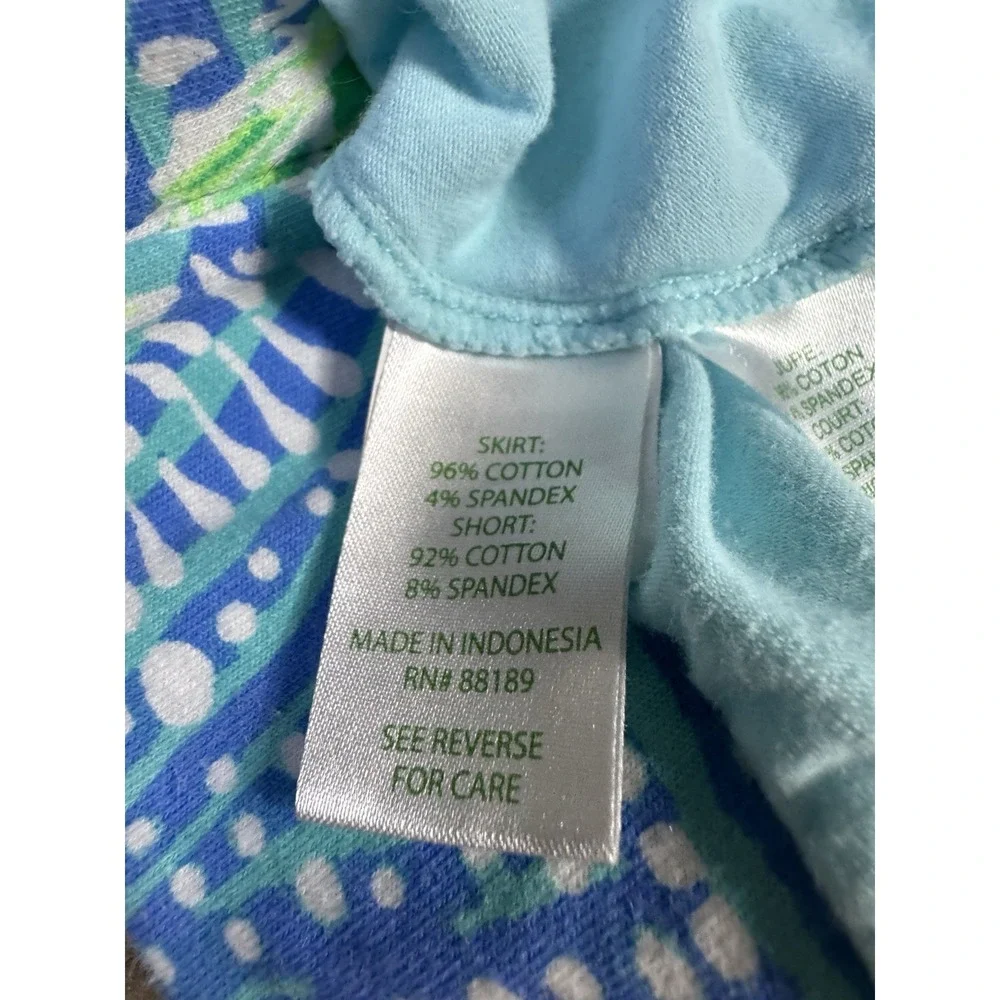 Lilly Pulitzer Blue Green Printed Skort - Picture 5 of 5